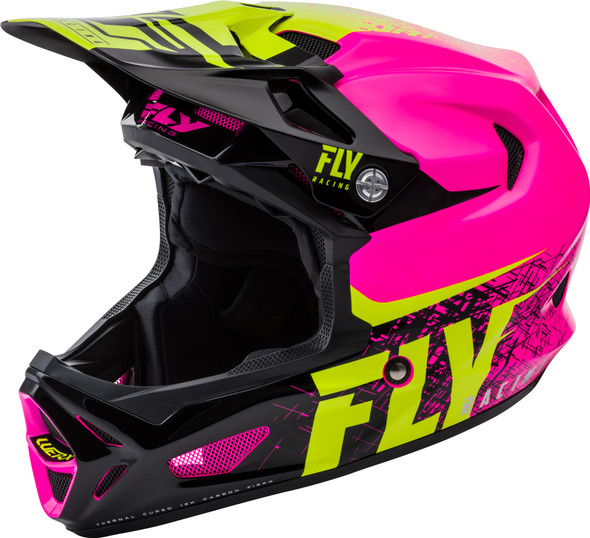 Fly Racing Werx Carbon Helmet Pink/Hi-Vis Xs Fl04-10-Xs