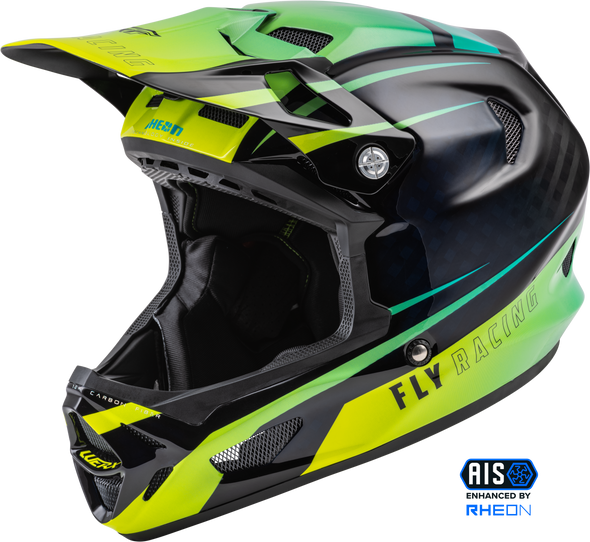 Fly Racing Werx-R Helmet Hi-Vis/Teal Carbon 2X 73-92232X
