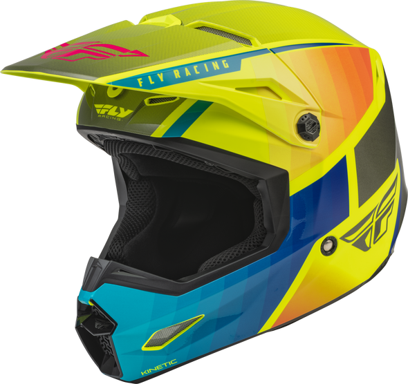 Fly Racing Youth Kinetic Drift Helmet Blue/Hi-Vis/Charcoal Ym 73-8642Ym