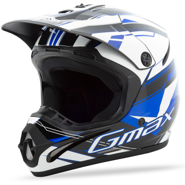 Gmax Gm46.2X Traxxion Helmet Black/Blue/White L G3463216 Tc-2