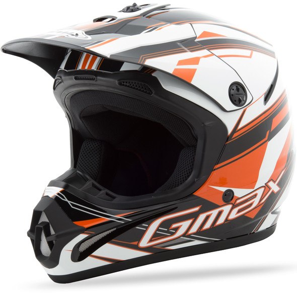 Gmax Gm46.2X Traxxion Helmet Black/Orange/White 2X G3463258 Tc-6