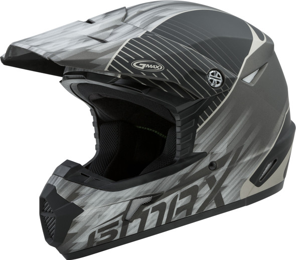 Gmax Mx-46 Off-Road Colfax Helmet Matte Black/Silver Md G3462235