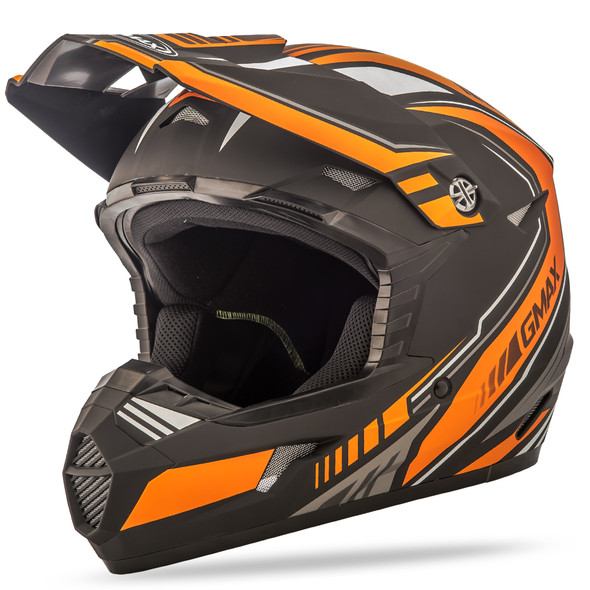 Gmax Mx-46 Off-Road Uncle Helmet Matte Black/Orange Xl G3467257 F.Tc-6