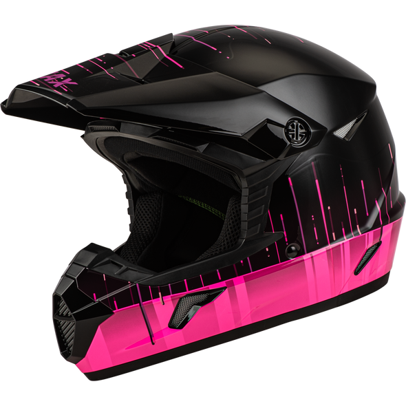 Gmax Youth Mx-46Y Frequency Offroad Helmet Black/Pink Ym D3465171