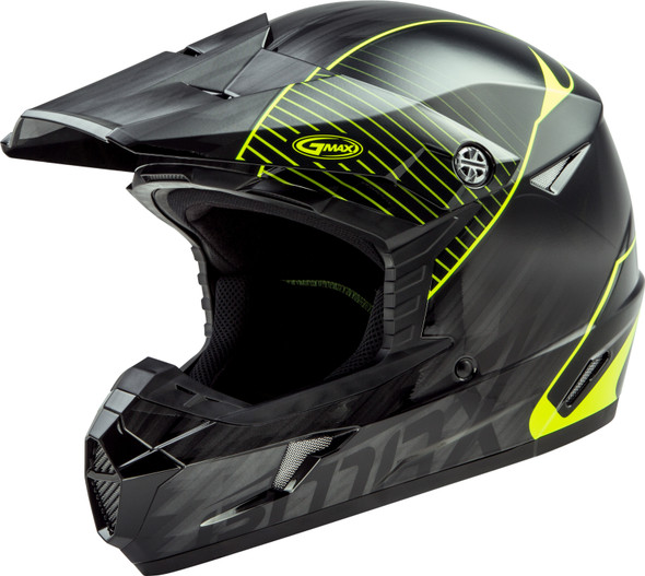 Gmax Youth Mx-46Y Off-Road Colfax Helmet Black/Hi-Vis Yellow Yl G3463602
