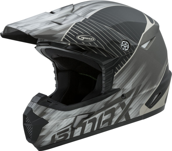 Gmax Youth Mx-46Y Off-Road Colfax Helmet Matte Black/Silver Yl G3463232