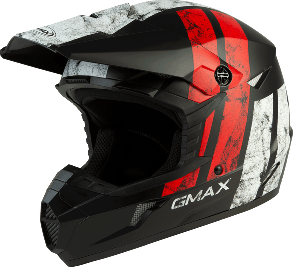Gmax Youth Mx-46Y Off-Road Dominant Helmet Matte Blk/White/Red Yl G3464352