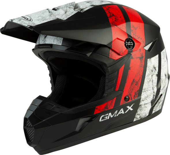 Gmax Youth Mx-46Y Off-Road Dominant Helmet Matte Blk/White/Red Ym G3464351