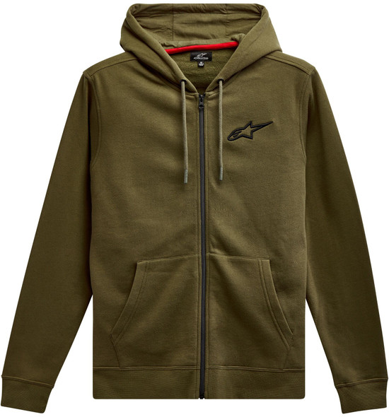 Alpinestars Ageless Chest Hoodie Military Green /Black Lg 1212-53600-6910-L