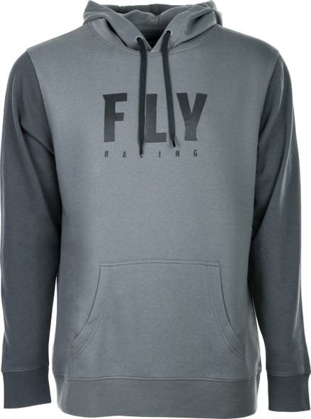 Fly Racing Fly Badge Pullover Hoodie Grey Md 354-0251M