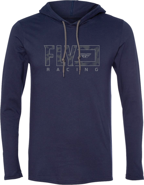 Fly Racing Fly Finish Line Hoodie Navy Lg 354-0066L