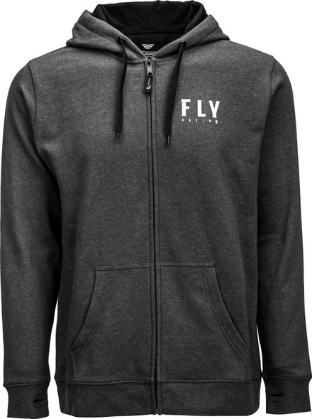 Fly Racing Fly Logo Zip Up Hoodie Dark Charcoal Xl 354-0236X