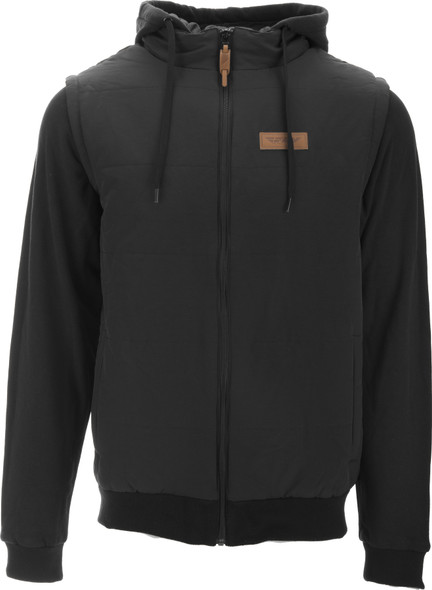 Fly Racing Fly Never Quilt Hoodie Black Md 354-0210M