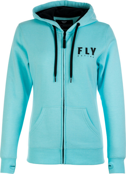 Fly Racing Fly Women'S Logo Hoodie Light Blue Lg 358-0131L