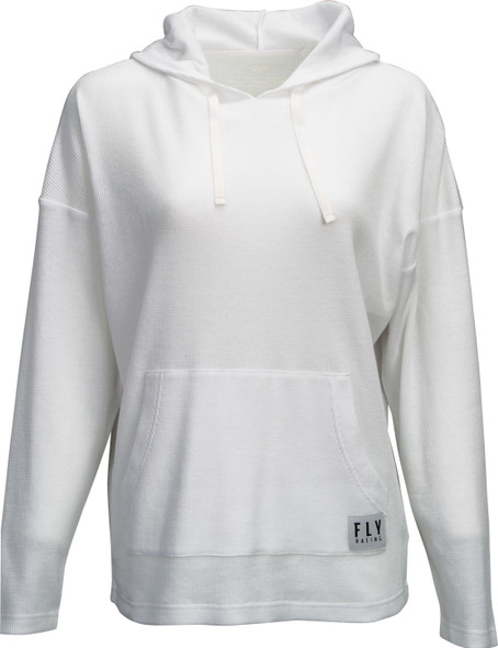Fly Racing Women'S Fly Oversized Thermal Hoodie White Lg 358-0141L
