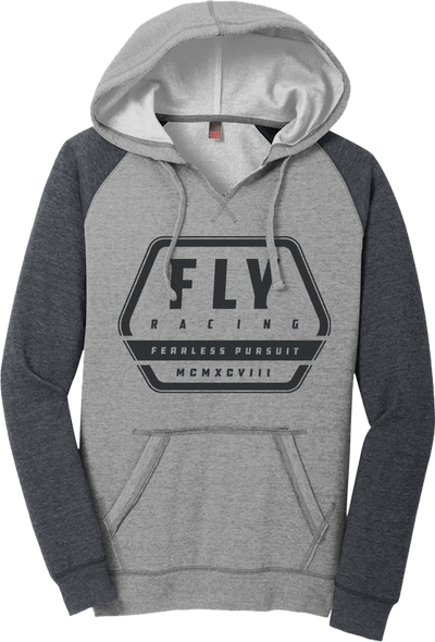 Fly Racing Women'S Fly Track Hoodie Grey Heather/Charcoal 2X 358-00852X
