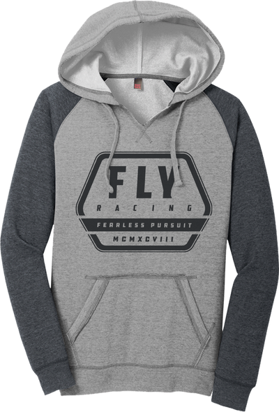 Fly Racing Women'S Fly Track Hoodie Grey Heather/Charcoal Sm 358-0085S