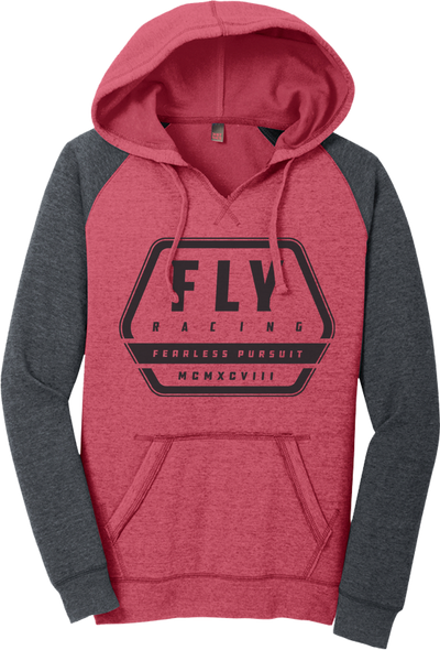 Fly Racing Women'S Fly Track Hoodie Red Heather/Charcoal Xl 358-0086X