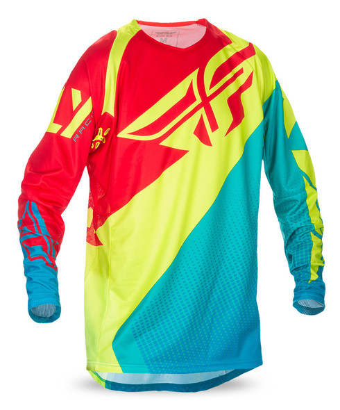 Fly Racing Evo Jersey Dk.Teal/Hi-Vis/Red 2X 370-2292X