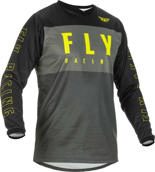 Fly Racing F-16 Jersey Grey/Black/Hi-Vis Lg 375-922L