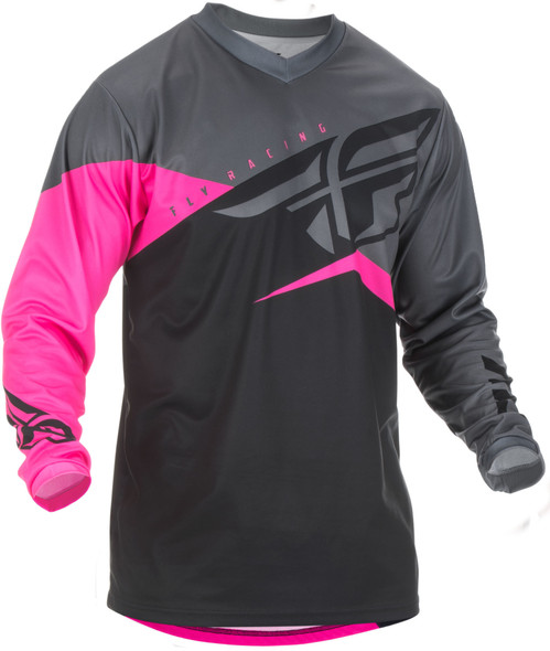 Fly Racing F-16 Jersey Neon Pink/Black/Grey Yl 372-928Yl