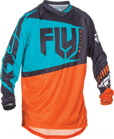 Fly Racing F-16 Jersey Orange/Teal Ym 370-927Ym