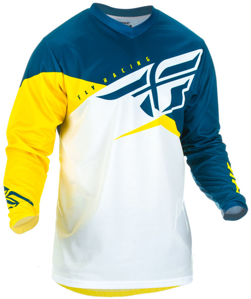 Fly Racing F-16 Jersey Yellow/White/Navy Ys 372-923Ys