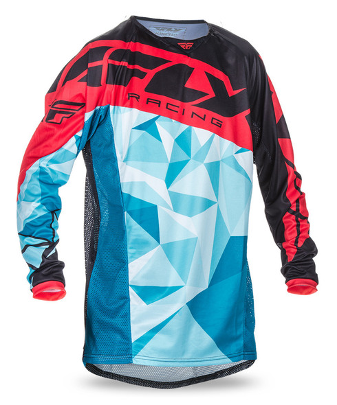 Fly Racing Kinetic Crux Jersey Dk.Teal/Red Yx 370-529Yx