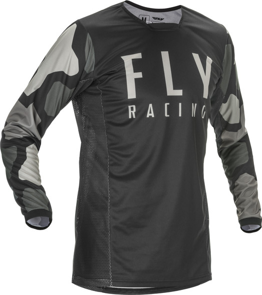 Fly Racing Kinetic K221 Jersey Black/Grey Md 374-520M