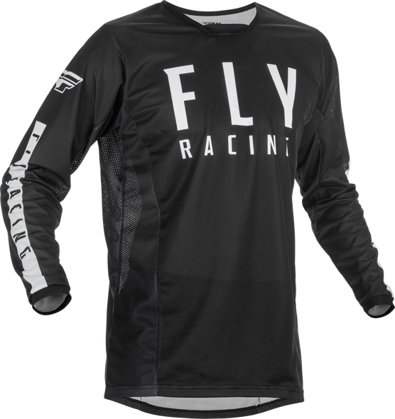 Fly Racing Kinetic Mesh Jersey Black/White Lg 375-310L
