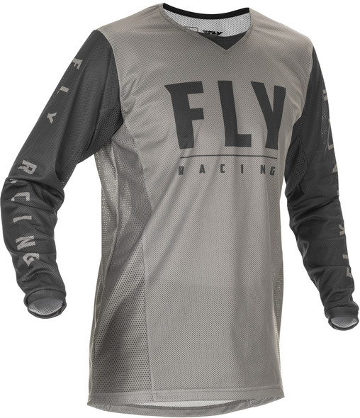 Fly Racing Kinetic Mesh Jersey Light Grey/Dark Grey Md 374-316M