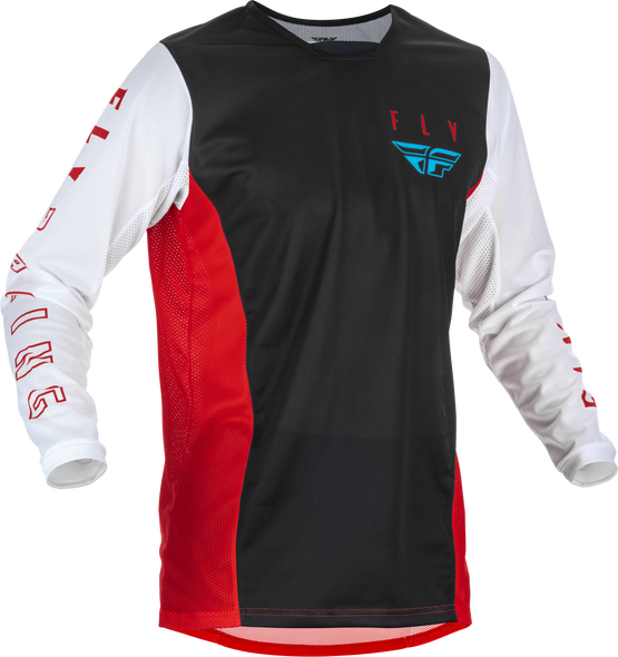Fly Racing Kinetic Mesh Jersey Red/White/Blue Lg 375-314L