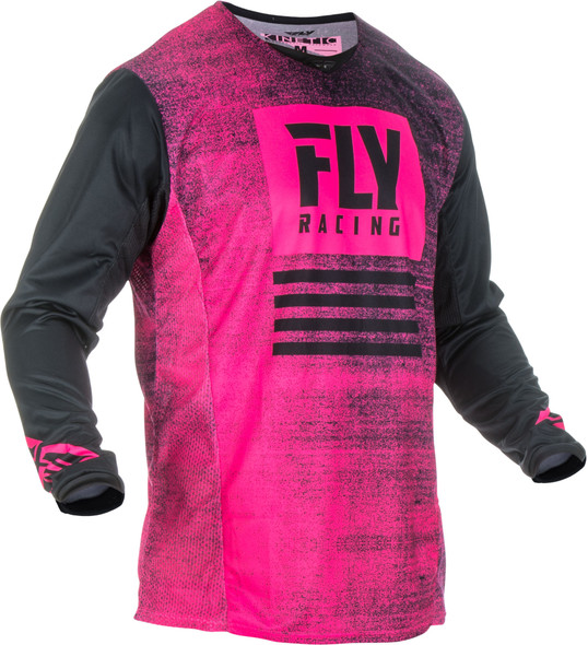 Fly Racing Kinetic Noiz Jersey Neon Pink/Black Ym 372-528Ym