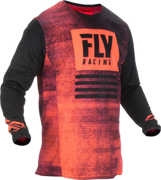 Fly Racing Kinetic Noiz Jersey Neon Red/Black Md 372-522M