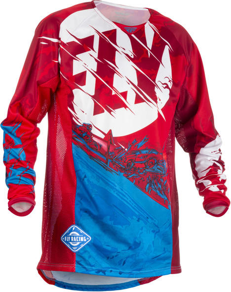 Fly Racing Kinetic Outlaw Jersey Red/Blue Yl 371-522Yl