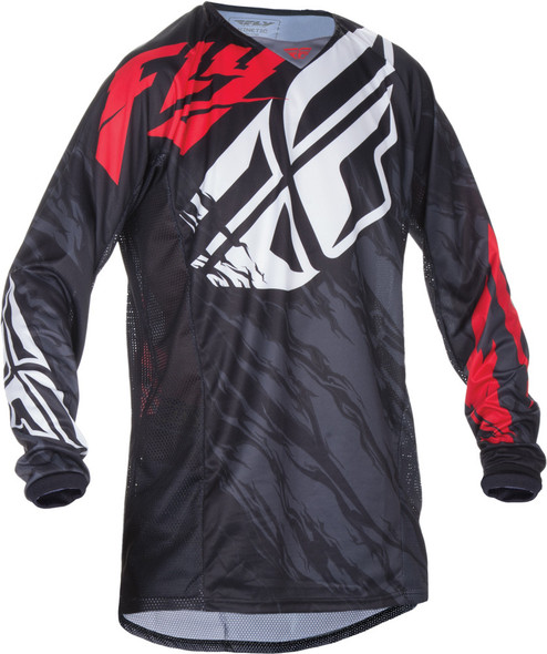 Fly Racing Kinetic Relapse Jersey Black/Red Yl 370-420Yl