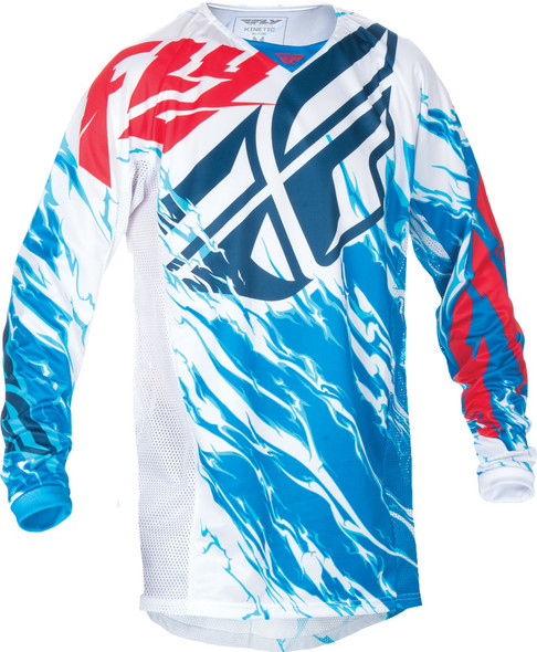 Fly Racing Kinetic Relapse Jersey Red/White/Blue Ym 370-422Ym