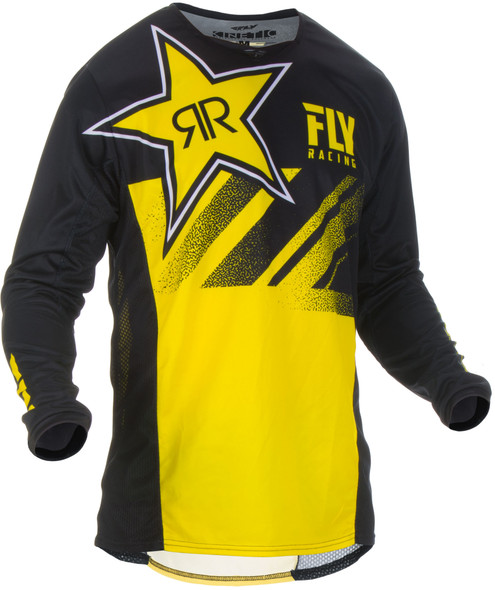 Fly Racing Kinetic Rockstar Jersey Yellow/Black Xl 372-323X