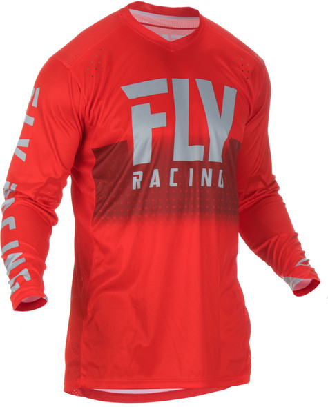 Fly Racing Lite Hydrogen Jersey Red/Grey Lg 372-722L