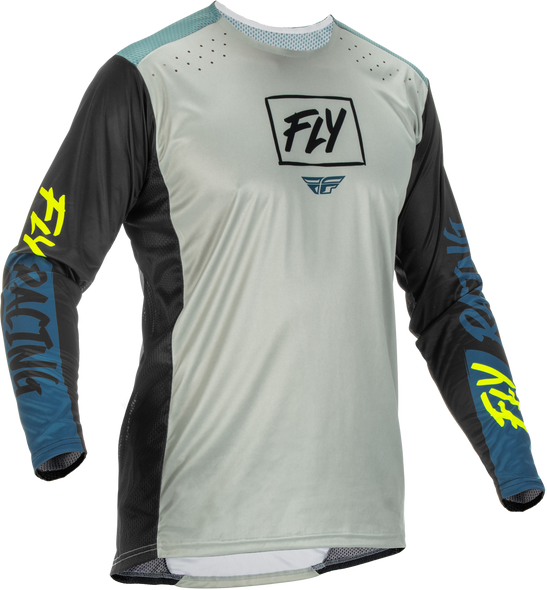 Fly Racing Lite Jersey Grey/Teal/Hi-Vis 2X 375-7212X