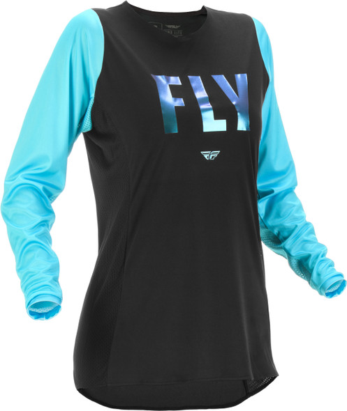 Fly Racing Women'S Lite Jersey Black/Aqua 2X 375-6202X
