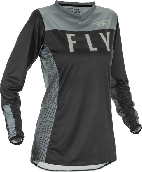 Fly Racing Women'S Lite Jersey Black/Grey Lg 374-620L