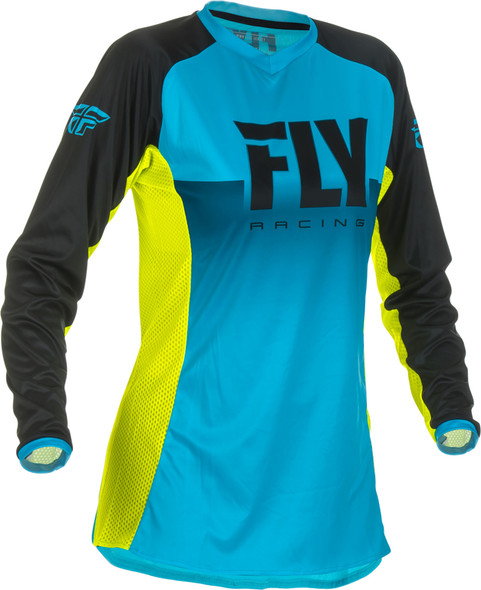 Fly Racing Women'S Lite Jersey Blue/Hi-Vis Yl 372-621Yl