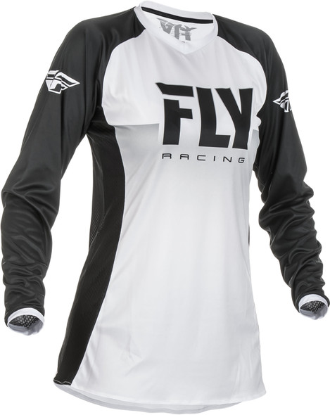 Fly Racing Women'S Lite Jersey White/Black Yl 372-624Yl