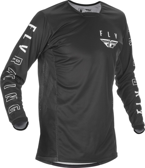 Fly Racing Youth Kinetic K121 Jersey Black/White Yx 374-420Yx
