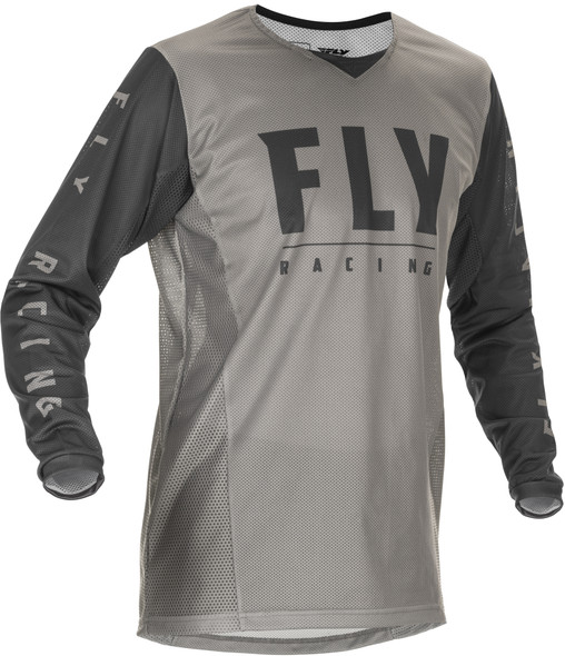 Fly Racing Youth Kinetic Mesh Jersey Light Grey/Dark Grey Yl 374-316Yl