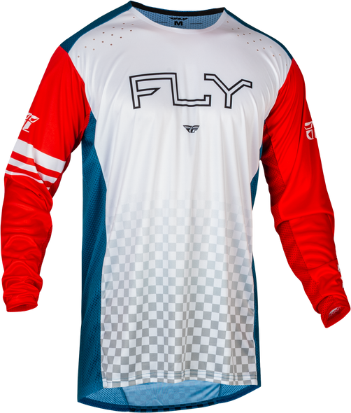 Fly Racing Youth Rayce Bicycle Jersey Red/White/Blue Yxl 377-054Yxl