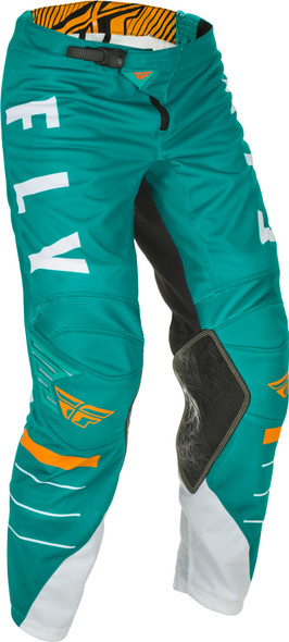 Fly Racing Kinetic Mesh Pants White/Teal/Orange Sz 30 374-32430