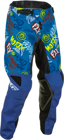 Fly Racing Youth Kinetic Rebel Pants Blue/Light Blue Sz 18 375-43718