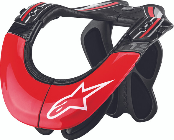 Alpinestars Bns Tech Carbon Neck Support Anthracite/Red/White Lg-Xl 6500014-1430-Lxl